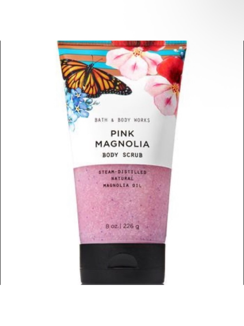 Bath & Body Works Pink Magnolia Exfoliating Body Scrub - Pink, Black
